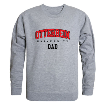 Otterbein University Cardinals Dad Fleece Crewneck Pullover Sweatshirt Heather Grey