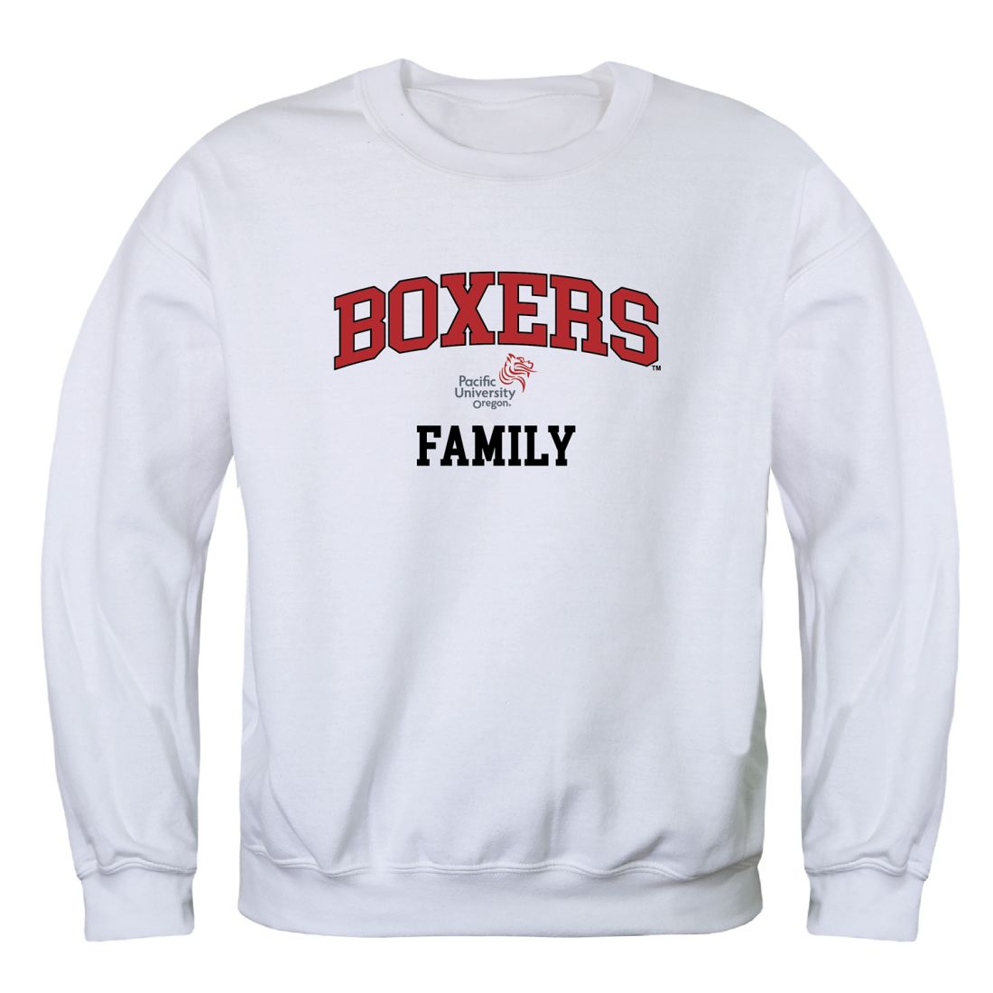 Pacific University Boxers Family Fleece Crewneck Pullover Sweatshirt