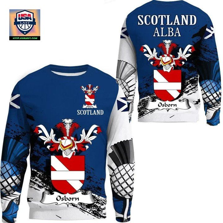 Osborn Scottish Family Crest Scotland Special Sweater A7 ? Usalast