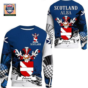 Osborn Scottish Family Crest Scotland Special Sweater A7 ? Usalast
