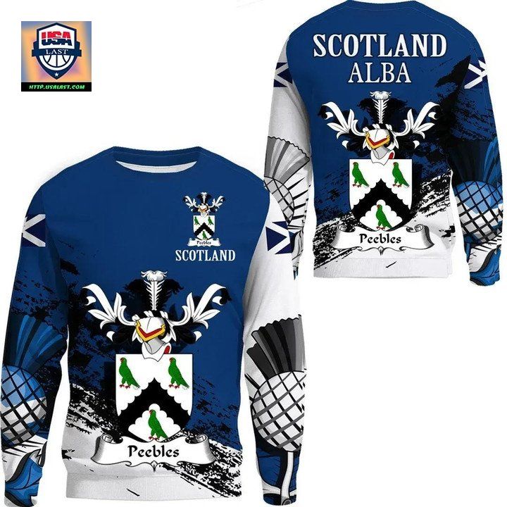 Peebles Scottish Family Crest Scotland Special Sweater A7 ? Usalast