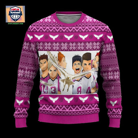 Shiratorizawa Academy Ugly Christmas Sweater Haikyuu Anime Xmas Gift ? Usalast