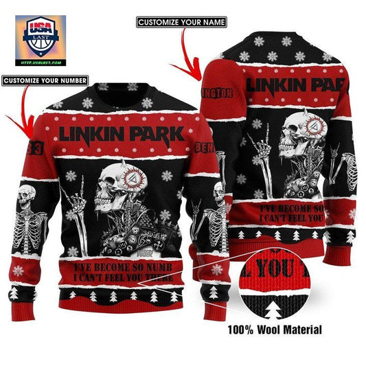 Skeleton Skull Linkin Park Custom Name And Number Sweater Sweater ? Usalast