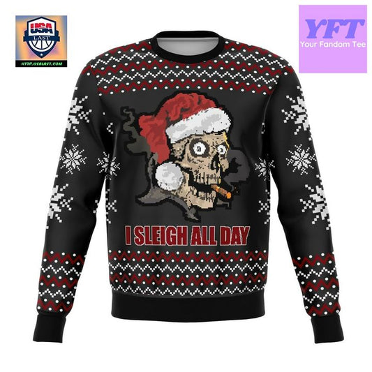 Sleigh All Day Funny Meme 2022 Design 3d Ugly Christmas Sweater ? Usalast