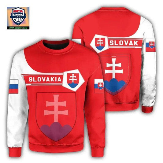Slovakia Coat Of Arms Sweater Simple Style J78 ? Usalast