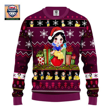 Snow White Ugly Christmas Sweater Purple Pink Amazing Gift Idea Thanksgiving Gift ? Usalast