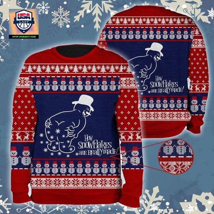 Snowman How Snowflakes Are Really Made Funny Christmas Sweater ? Usalast