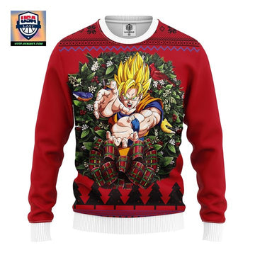 Son Goku Super Saiyan 2 Noel Mc Ugly Christmas Sweater Thanksgiving Gift ? Usalast
