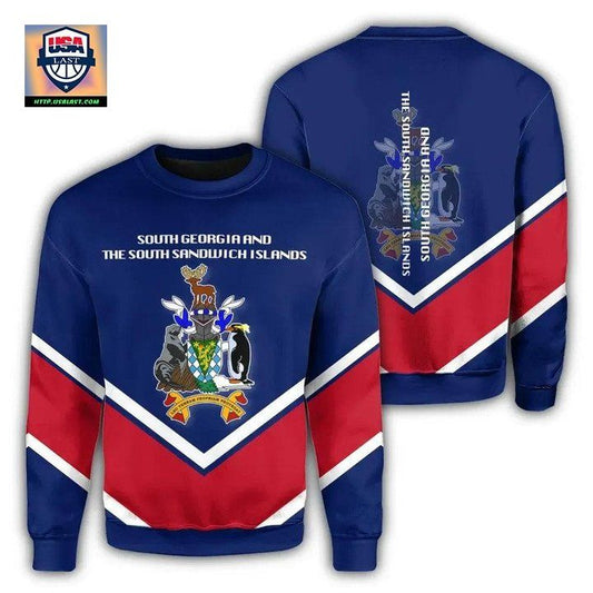 South Georgia And The South Sandwich Islands Coat Of Arms Sweater Lucian Style J5W ? Usalast