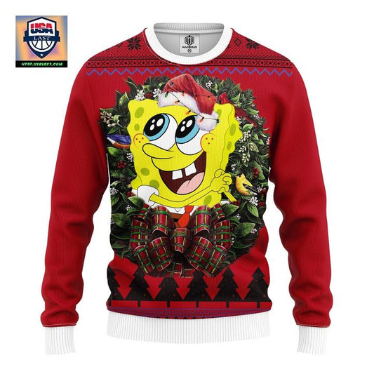 Spongebob Squarepants Noel Mc Ugly Christmas Sweater Thanksgiving Gift ? Usalast