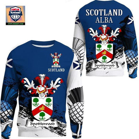 Spottiswood Scottish Family Crest Scotland Special Sweater A7 ? Usalast