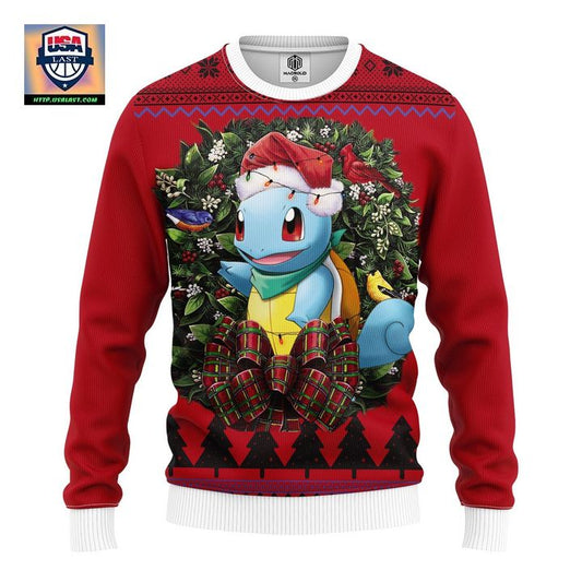 Squirtle Pokemon Mc Ugly Christmas Sweater Thanksgiving Gift ? Usalast