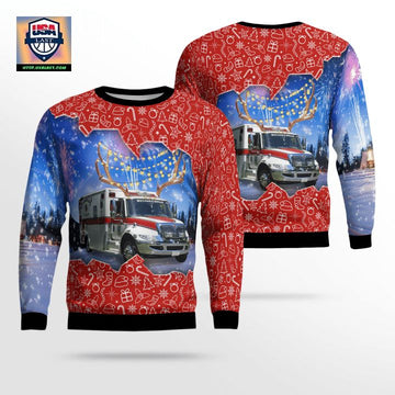 St Marys County Maryland Mechanicsville Volunteer Rescue Squad Christmas Sweater 3D ? Usalast