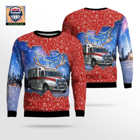 St Marys County Maryland Mechanicsville Volunteer Rescue Squad Christmas Sweater 3D ? Usalast