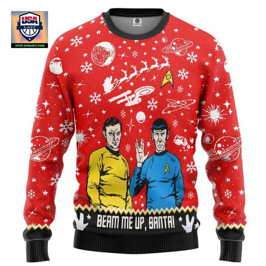 Star Trek Beam Me Up Santa Christmas Sweater ? Usalast
