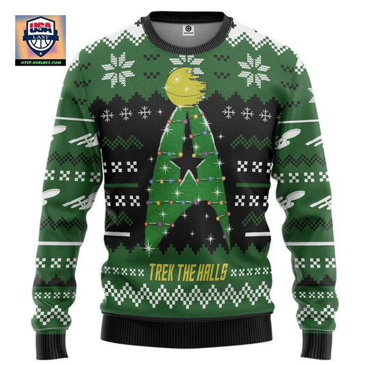 Star Trek Trek The Halls Green Christmas Sweater ? Usalast