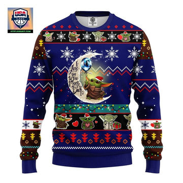 Star Wars Baby Yoda Cute Ugly Christmas Sweater Blue 1 Amazing Gift Idea Thanksgiving Gift ? Usalast