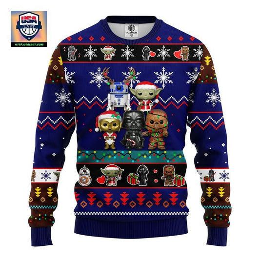 Star Wars Cute Ugly Christmas Sweater Blue 2 Amazing Gift Idea Thanksgiving Gift ? Usalast