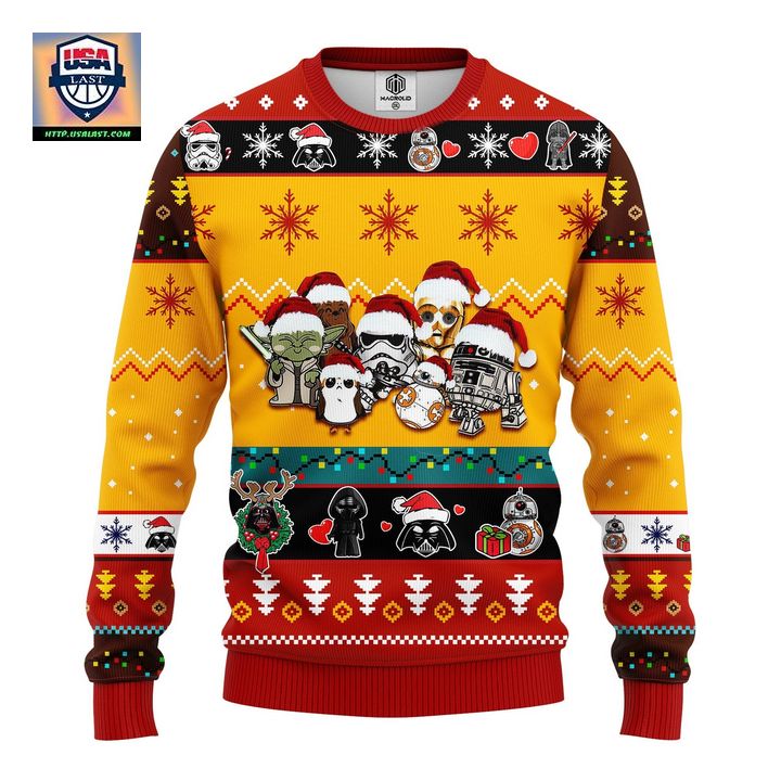 Star Wars Cute Ugly Christmas Sweater Yellow 2 Amazing Gift Idea Thanksgiving Gift ? Usalast