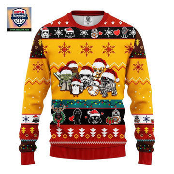 Star Wars Cute Ugly Christmas Sweater Yellow 2 Amazing Gift Idea Thanksgiving Gift ? Usalast