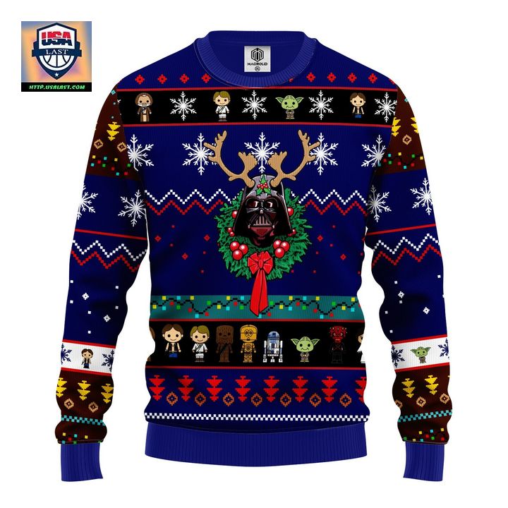 Star Wars Darth Vader Ugly Christmas Sweater Blue 1 Amazing Gift Idea Thanksgiving Gift ? Usalast