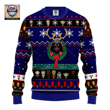 Star Wars Darth Vader Ugly Christmas Sweater Blue 1 Amazing Gift Idea Thanksgiving Gift ? Usalast