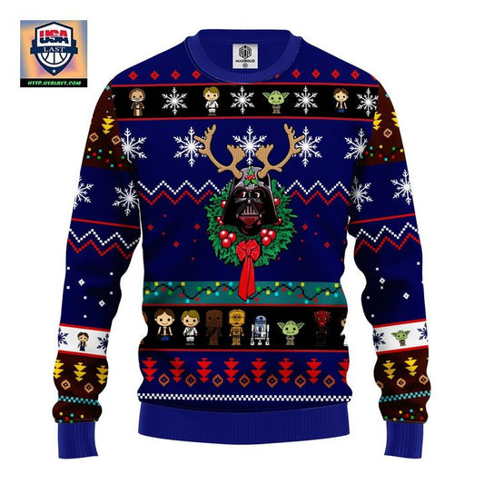 Star Wars Darth Vader Ugly Christmas Sweater Blue 1 Amazing Gift Idea Thanksgiving Gift ? Usalast