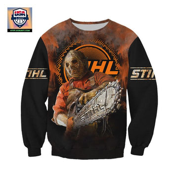 Stihl Horror Leatherface Chainsaw Halloween 3D Sweater ? Usalast