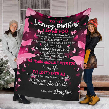 Gift For Mom-  To My Loving Mother - Blanket - Qttrendycustom