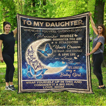 Gift For Daughter From Mom- You'll Always Be My Baby Girl - Blanket - Qttrendycustom