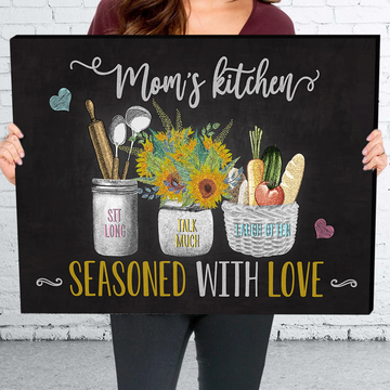 Gift For Mom - Seasoned With Love - Matte Canvas - Qttrendycustom