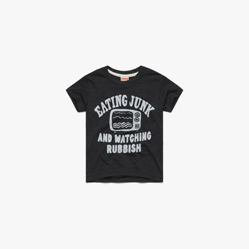 Youth Eating Junk And Watching Rubbish