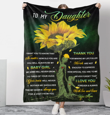 Gift For Daughter From Mom - My Door Is Always Open - Blanket - Qttrendycustom