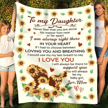 Gift For Daughter From Mom -To My Daughter In Your Heart - Blanket - Qttrendycustom