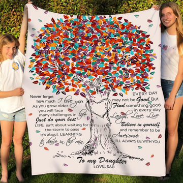 Gifts for Daughter From Dad- Dance In The Rain - Blanket - Qttrendycustom