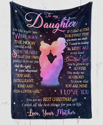 Gifts for Daughter From Mom - The Night You Were Born - Blanket - Qttrendycustom