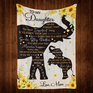 Gifts for Daughter From Mom - Enjoy Your Life - Blanket - Qttrendycustom