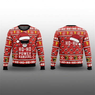 2026 Christmas Ho Ho Power Rangers Ugly Sweater - Moonbestprint