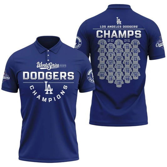 2025 Dodgers Win World Series Polo Shirt - Moonbestprint