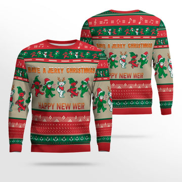 Grateful Dead Have A Jerry Christmas Happy Year Ugly Christmas Sweater – Moonbestprint