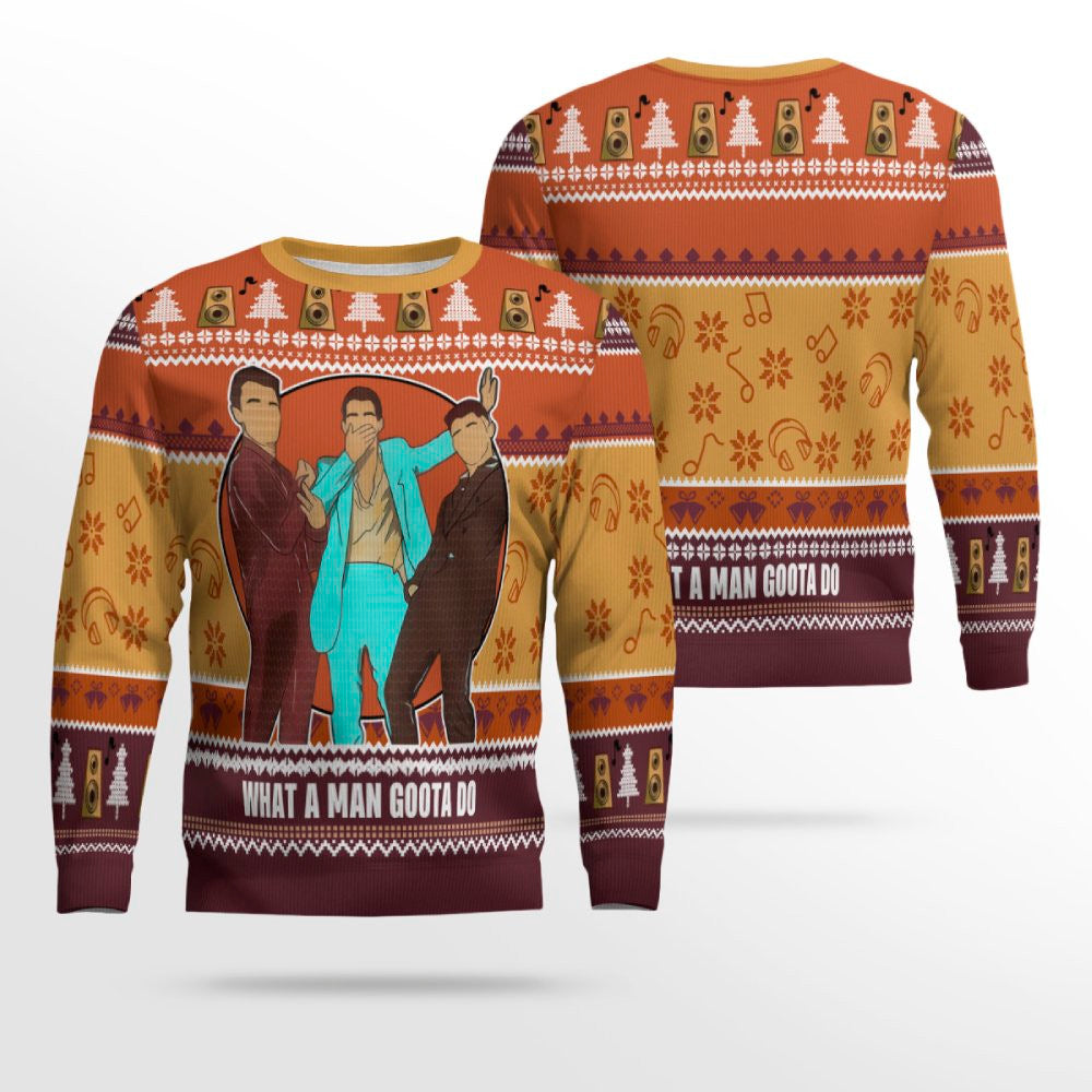 Jonas Brothers What A Man Gotta Do Ugly Sweater – Moonbestprint