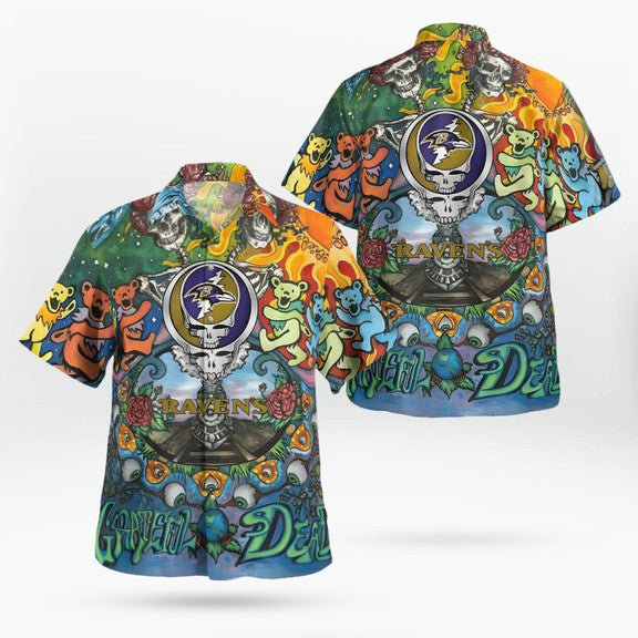 Baltimore Ravens Grateful Dead Hawaiian Shirt – Moonbestprint