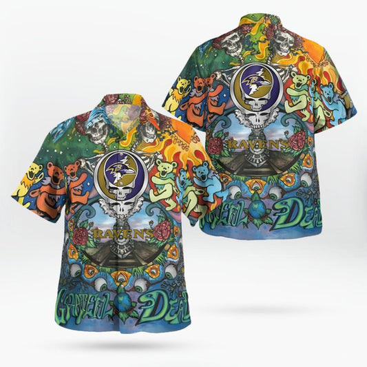 Baltimore Ravens Grateful Dead Hawaiian Shirt – Moonbestprint