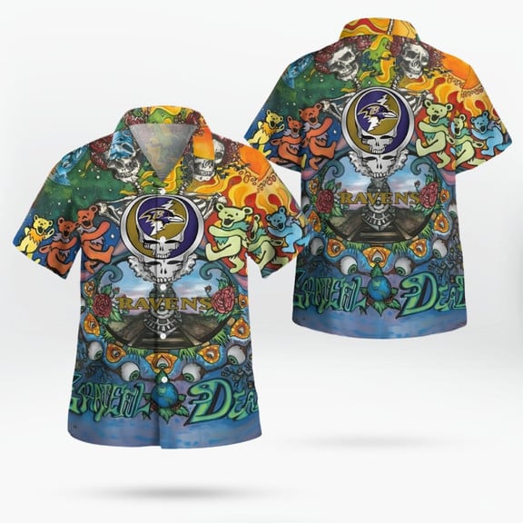 Baltimore Ravens Grateful Dead Hawaiian Shirt – Moonbestprint