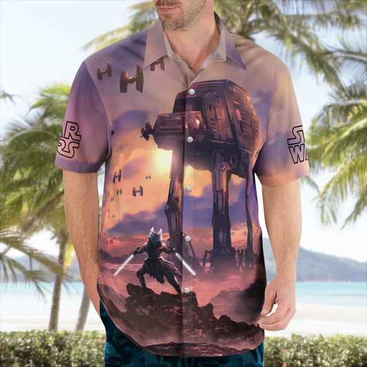 SW Ahsoka AT AT Art Hawaii Shirt - Moonbestprint