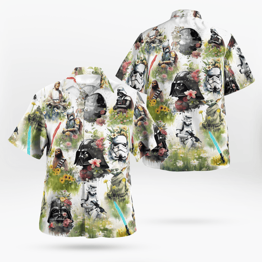 SW Floral Art Hawaiian Shirt - Moonbestprint