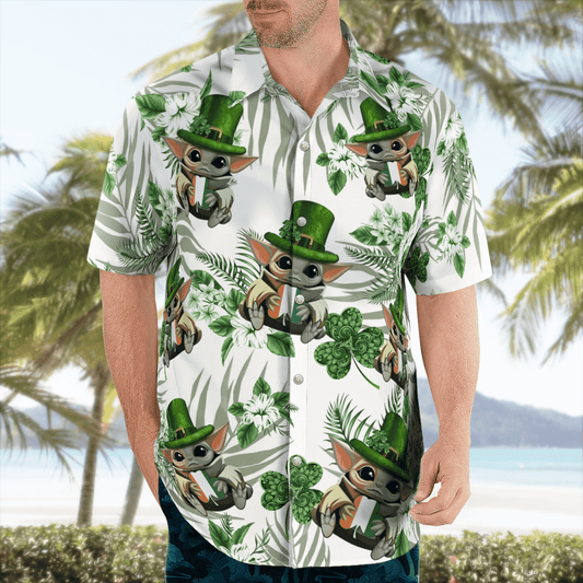 Erin Go Braugh - Baby Yoda Hawaii Shirt - Moonbestprint