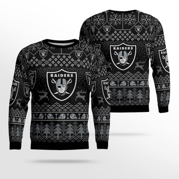 Las Vegas Raiders Football Team Holiday Ugly Christmas Sweater – Moonbestprint