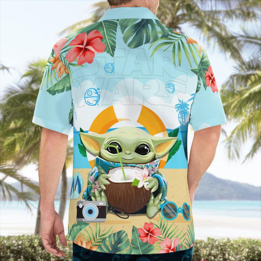 SW Baby Yoda Hawaiian Shirt - Moonbestprint
