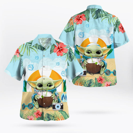 SW Baby Yoda Hawaiian Shirt - Moonbestprint
